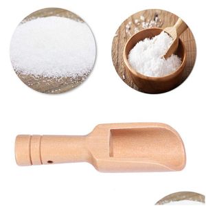 Cuillères Mini Cuillères En Bois Sel De Bain Épices Lait Bonbons Farine Poudre Détergent À Lessive Cuillère 7.7X2.2Cm Drop Delivery Home Garden Kitch Dh1Qp