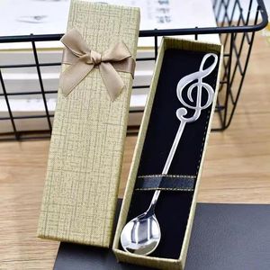 Cuillères Musical Note Coffee Spoon Creative Simplicity Momening Style High Styling Migne et Exquise Literature Art Table Varelle