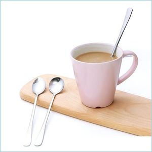 Spoons Tea Coffee Soup Spoon For Eating Mixing Stirring Long Handle Teaspoon Ice Cream Honey Cocktail Spoons Kitchen Cutlery 0 66Qy Dhqmu