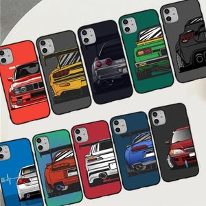 Étui de téléphone de voiture sport pour iPhone 15 14 13 12 11 Pro Max 14 Plus Case de téléphone mobile Funda