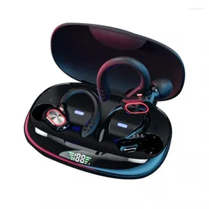Écouteurs de Sport sans fil Bluetooth, avec micro, crochet d'oreille étanche, casque HiFi stéréo, musique, oreillettes, aide auditive