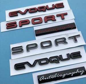 Logo de barre d'emblème de lettres SPORT EVOQUE pour Land Range Rover SV autobiographie édition ultime insigne de barre style de voiture Trunk5143734