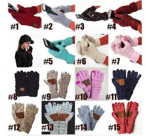 Fournitures de jardin CC tricot écran tactile gant capacitif gants CC femmes hiver chaud laine gants antidérapant tricoté Telefingers cadeaux de Noël