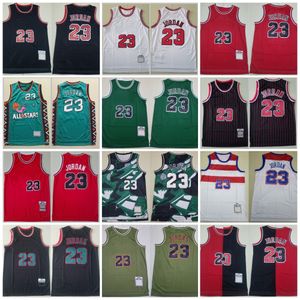 MVP Men 23 Michael Basketball Jerseys All-Star MJ Mike Sport Shirts Divectado mitad de alta calidad RETRO RETADO REDEL CELO BLANCO HOMBRE VINTAGE 1996 1997 1998 1991 1992 1993