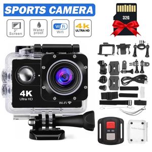 Sports Action Video Cameras Ultra HD 4K Action Camera 30fps/170D Underwater Helmet Waterproof 2.0-inch Screen WiFi Remote Control Sports go Video Camera pro 231128