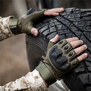 Gants de sport demi-doigt pour hommes, tir tactique militaire en plein air, chasse, Combat Airsoft, moto, cyclisme, 231012