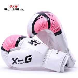 Guantes deportivos WorthWhile Kick Boxing Guantes Hombres Mujeres PU Karate Muay Thai Guantes De Boxeo Lucha libre MMA Sanda Entrenamiento Adultos Niños Equipo 230210