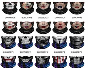 Câles sportives Bandana UV Protect Magic Scarf Holloween Skull Face Mask Multifuction Cycling Motorcycle Ski CS Bandons Magic S1888228