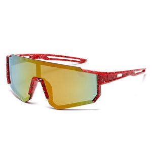 Nouveaux lunettes de soleil Sports Kidses Shield à demi-cadre One Piece Cycling Sunglasses Enfants extérieurs Big Sun Glasses Custom Logo