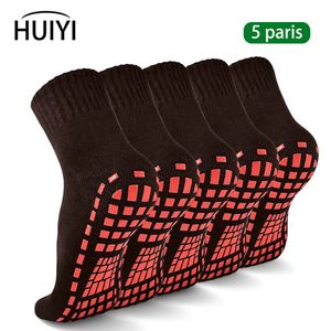 Chaussettes de sport 5 paires antidérapantes antidérapantes, trampoline à poignée collante, adaptées au Yoga, Pilates, hôpital, hommes, femmes et enfants, 230824