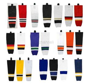 Chaussettes de sport Chaussettes de hockey personnalisées chaussettes de hockey sur glace d'entraînement pour enfants et adultes chaussettes de hockey d'entraînement de haute qualité XS S M L XL XXL5449119channeli0717