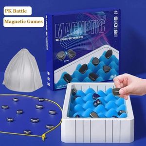 Sports Toys Chess Set Battle with Magnetic Effect Educational Checkers Game Portable Board Party Supplies Family Gathering 231129