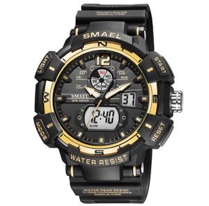 Sports regarde petit quartz à eau Digital LED BA Light Stopchatch 8045 Men039s militaire6787238