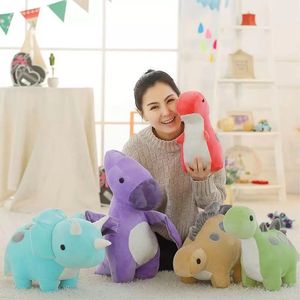 Spot Goods 30cm Dinosaure Peluche Toys Dessin animé Farcié Jouets Poupées Animales Soft Belle Dino Hug Coussin de sommeil pour enfants Enfants Anniversaire Cadeaux