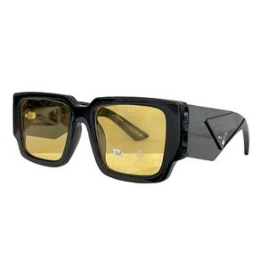 SPR 12Z Negro X Negro de alta calidad Gafas de sol de diseño de lujo NUEVO Classic Inverted Triangle Diseño de láminas gruesas Piernas de espejo Gafas de sol