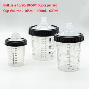 Spray Guns 10/20/30/50pcs Bulk Sale Spray Gun Paint Tank Spray Gun Mixing Cup 165/400/600ml Disposable Measuring Cup Type H/O Quick Cup 220928