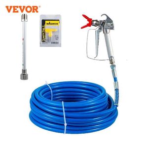 Spray Guns VEVOR Airless Paint Spray Hose Kit 50ft 3600 PSI High Pressure Fiber-Nylon Tube w/8" Extension Rod Pole w/ 517 Tip and Tip Guard 230526