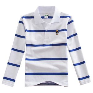 Camiseta de primavera y otoño para niños, Polo de manga larga, Top de rayas puras para niños, 3 uds., venta al por mayor