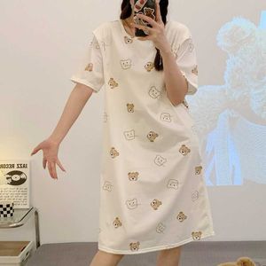 Spring and summer baby clothes cartoon breast-feeding dress breast-feeding clothes pregnant women's pajamas go out hot mom's big size clothes
