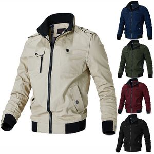 Spring Autumn Jacket Men Fashion Slim Bomber Windbreaker Jackets Coat Men's Clothing Tactics Military Casual