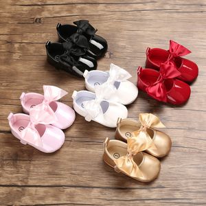 Printemps bébé chaussures en cuir PU nouveau-né garçons filles chaussures premiers marcheurs princesse nœud papillon enfant en bas âge enfants Prewalker