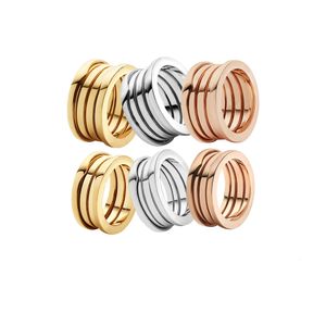 Bague en acier au titane en forme de ressort et bagues originales pour femmes en or rose bijoux de luxe de fiançailles 5-10 chiffres romains