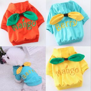 Primavera estilo nuevo perro ropa algodón elástico coreano mascota bebé Teddy bowknot mascota perro ropa chino precio al por mayor