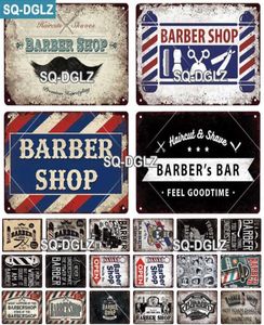 Sqdglz Barber Bar Señal de metal Bar Vintage Decorativo Metal Placa Decoración de la pared Letreros Barberas Póster Q07234564110