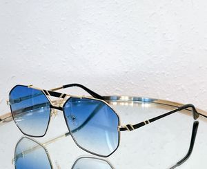 Lunettes de soleil carrées noir or/bleu dégradé 9058 hommes lunettes de soleil d'été gafas de sol Sonnenbrille UV400 lunettes avec boîte