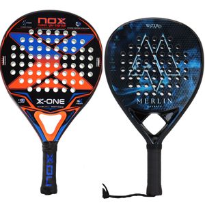 Raquettes de squash Raquette de Padel Tennis Fibre de carbone 3K à équilibre élevé avec surface lisse à mémoire de forme EVA pour accessoires d'entraînement 230824