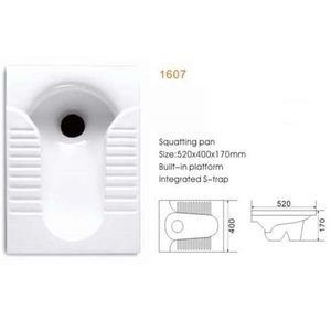 Squatting pan W C toilet 1607 Other Building Supplies Ceramic bathroom sanitary ware256Q