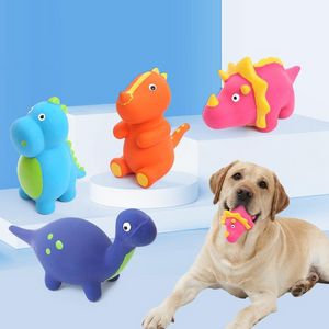 Squeaky Dinosaur Dog Toys Latex Interactive Squeak Funny Cute Dog Toy Juego divertido múltiple para liberar el exceso de energía y reducir