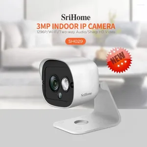 Srihome SH029 3.0MP Mini caméra IP WIFI maison intelligente Vision nocturne vue Mobile alarme de suivi humain Audio bidirectionnel CCTV moniteur bébé