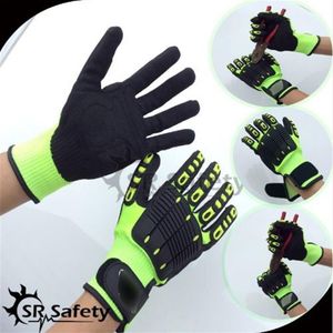 SRSafety 1 paire de gants de travail anti-vibrations Gants anti-vibrations et anti-chocs Mécanique anti-impact Gants de travail Niveau de coupe 5225h