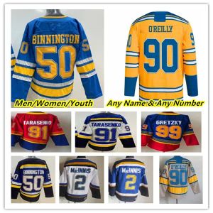 St. Louis''Blues''Vladimir Tarasenko Maillots de hockey Brayden Schenn Faulk Mikkola Robert Thomas Kyrou Ryan O'Reilly Binnington Brett Brandon