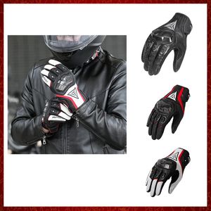 ST293 Motorcycle Gloves Men Leather Gloves Summer Cycling Motorbike Guantes Moto Motocross Bicycle Touch Screen Breathable Protective