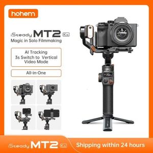 Stabilizers Hohem iSteady MT2 Kit for Mirrorless Camera Action Camre Smartphone Stabilizer 3 Axis Gimbal Load 1 2kg 231216