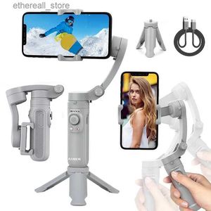 Stabilisateurs HQ3 Stabilisateur de cardan 3 axes pour smartphone Pliable Téléphone portable Enregistrement vidéo Vlog Stabilisateur anti-secousse pour iPhone Android Q231116