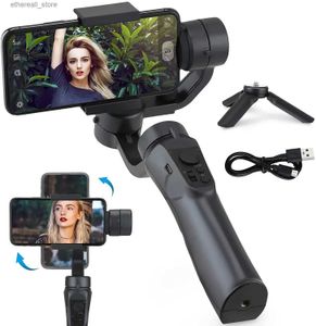 Stabilisants S5B 3 axe cardan Gimbal Stabilisateur de téléphone portable Action Action Caméra Anti Shake Video enregistre Smartphone Gimbal pour iPhone Q231116