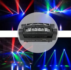 Etapa 8X10W Mini LED Luz de araña DMX512 LED Luz con cabeza móvil RGBW LED Haz de luz Club Dj Disco proyector MYY