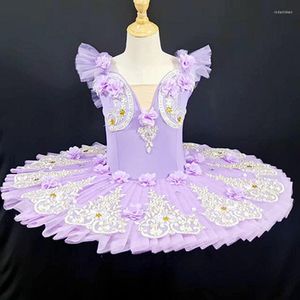 Stage Wear 2023 gros professionnel ballerine Ballet Tutu pour filles enfant enfants adultes crêpe danse Costumes robe