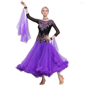 Desgaste de la etapa B-16243 Custom Ladies Waltz Tango Standard Flamenco Ballroom Dance Competition Vestidos Personalizado Smooth Modern Dress