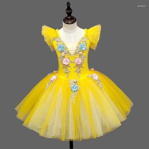 Scary Wear Robe for Girls Children Flower Performance Costume Princess Kids Dance Dance Meuffy Jupe Suit