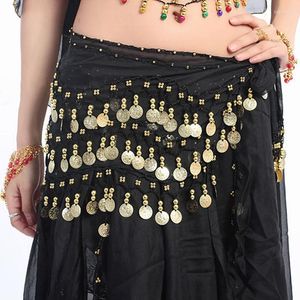 STAGE Wear Belly Dance Belt Thailand / Inde / Arab Dancer Jupe Femmes Sexy Hip Scarf Wrap Feme Feme Show Costume Sequins Tassel