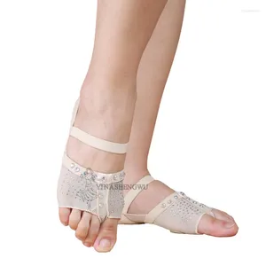 Vêtements de scène danse du ventre pied string chaussettes de danse chaussures coussinets d'orteils pratique chaussures de ballet accessoires professionnels