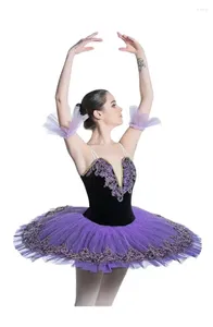 Stage Wear Robe de ballet pour enfants Femme Tutu Violet Lilas Performance Costumes Swan Lake Dance