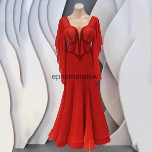 Stage Wear Custom High-End Ballroom Dance Robe Femmes Performance Moderne Dancewear Robes de soirée Stage Show Party Come Waltz Cloesephemeralew