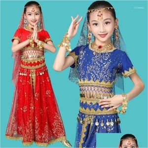 STAGE Wear Girls Belly Dance Costumes Design Oriental Children Robes India Bollywood Professional Tenfit Kids 4 Color11 Drop Dev Dh1nv