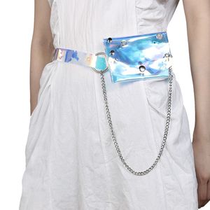 Stage Wear Accessoires Hip-Hop Clear Laser Fanny Pack Ceinture Chaîne Femme Mini Sac