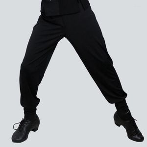 Vêtements de scène pantalons de danseuse latine garçons pantalon de danse Standard national adulte costume moderne garçon salle de bal Spandex pantalon DL6581